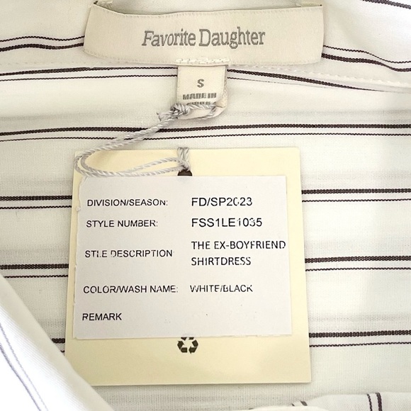 NWT Favorite Daughter The Ex Boyfriend Shirt Dress Oversized Buttondown Small - Picture 16 of 16